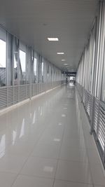 Empty corridor in modern building