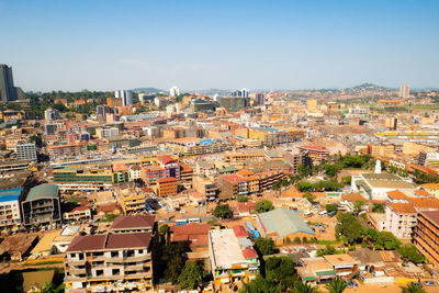 Aerial view of kampala city seen from gaddafi national mosque - uganda national mosque in uganda