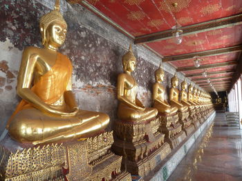 Statue of buddha in building