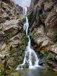 Scenic view of waterfall