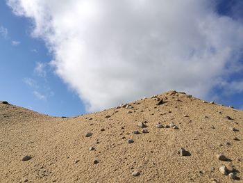 Low angle view of mountain against sky