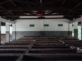 Interior of abandoned building