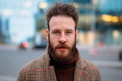 Portrait of businessman outdoors