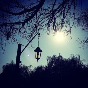 Low angle view of silhouette trees against sky during sunset