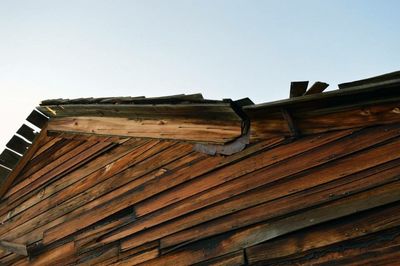 Low angle view of built structure against clear sky