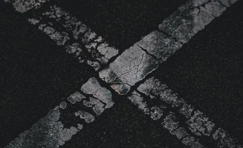 High angle view of street