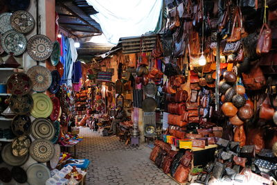 Food for sale at market stall