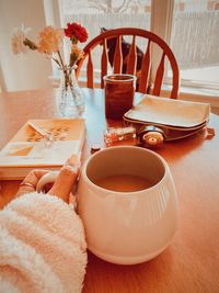 Close-up of coffee on table