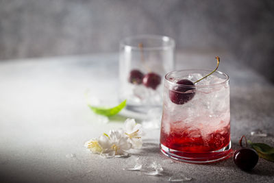 Close-up of drink on table