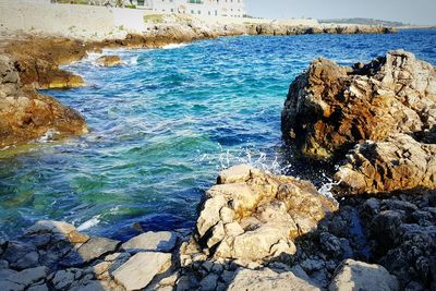 Rocks in sea