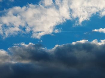 Low angle view of clouds in sky