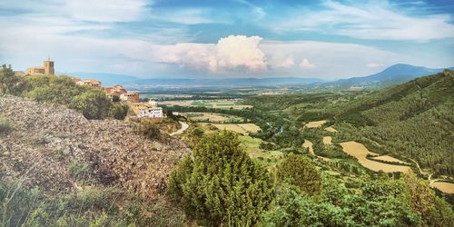 Panoramic view of landscape against sky