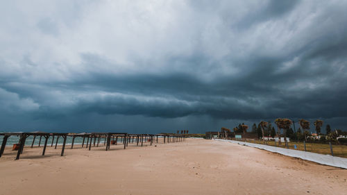 Panoramic view of beach against sky