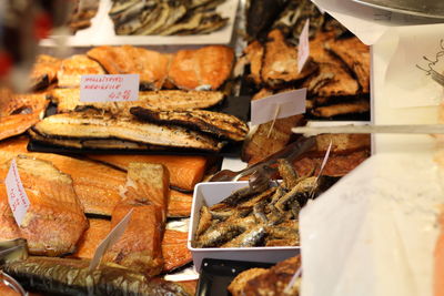 Close-up of food in market