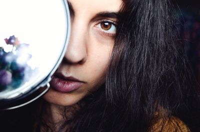 Close-up portrait of woman