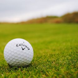 Close-up of ball on field