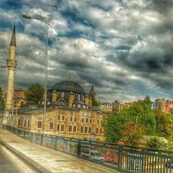 Cloudy sky above city