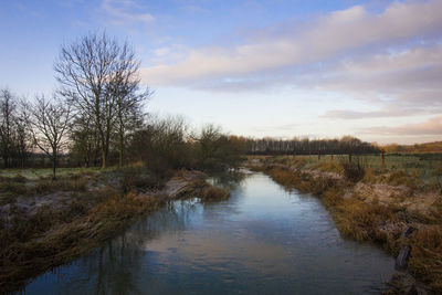 Scenic view of river against sky