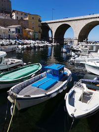 Panoramic view of bridge over river