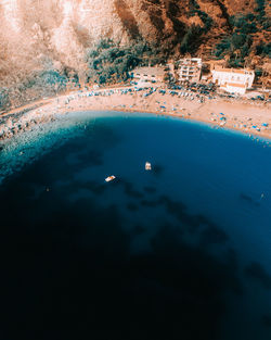 High angle view of beach