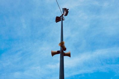 Street lamp and blue sky on the street in bilbao city, spain