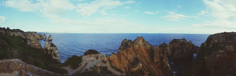 Panoramic view of sea against sky