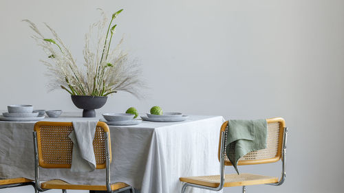 Potted plant on table