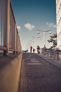 Empty road against clear sky