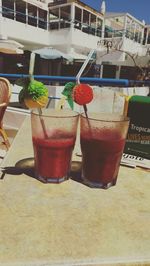 Close-up of drink on table