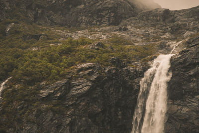 Scenic view of waterfall