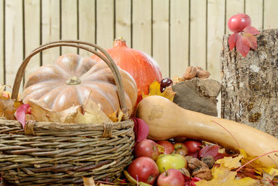 Close-up of fruits in basket