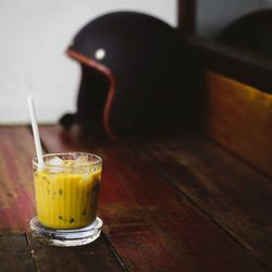 Close-up of drink on table