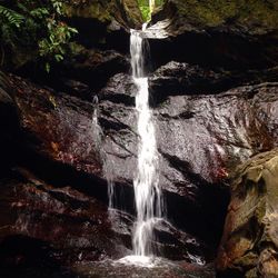 Scenic view of waterfall