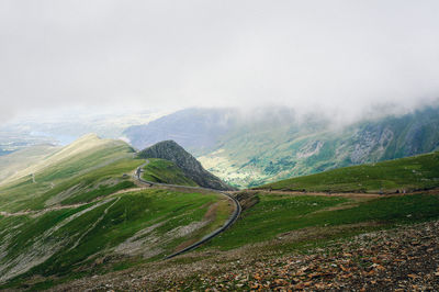 Landscape with mountains in background