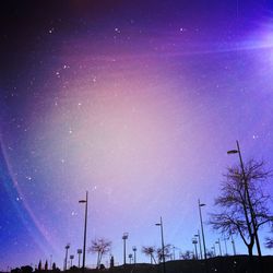 Low angle view of starry sky