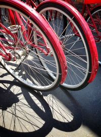 Close-up of bicycle wheel