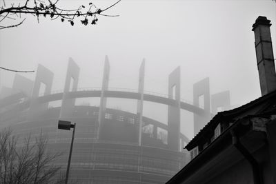 Low angle view of building against sky