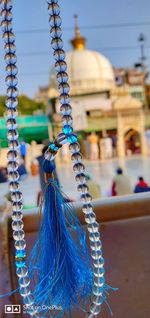 Close-up of chain swing ride