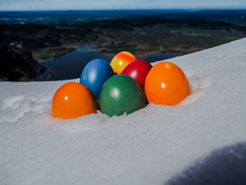 Close-up of snow on land