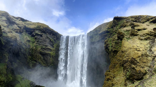 Scenic view of waterfall