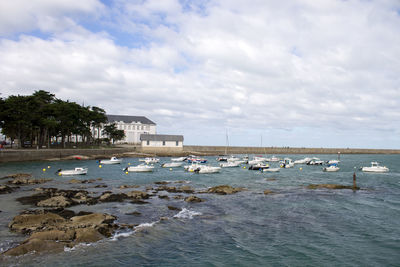 Scenic view of ocean coast