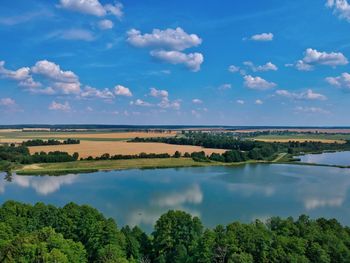 Scenic view of trees against sky