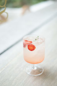 Close-up of drink on table