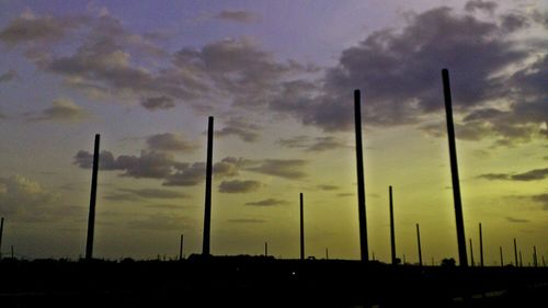 Scenic view of landscape against cloudy sky