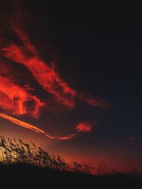 Scenic view of dramatic sky during sunset