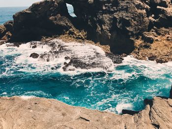 Close-up of sea against sky