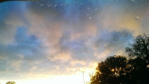 Low angle view of cloudy sky