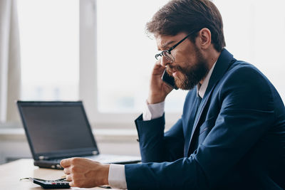 Man working on laptop