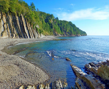 Kiselev cliff also known as cliff of tears, tuapse, the black sea, russia.