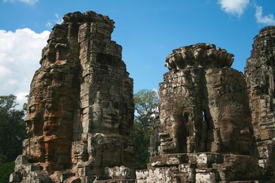 Low angle view of old temple